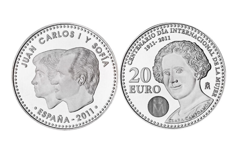 España Cartera 20 Euros 2011 Centenario del Día Internacional de la Mujer - Clara CampoamorSC