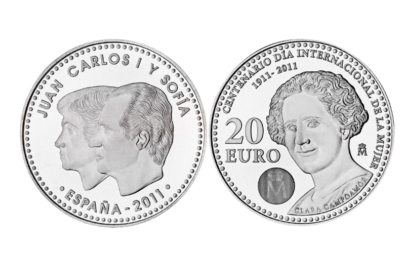 España Cartera 20 Euros 2011 Centenario del Día Internacional de la Mujer - Clara Campoamor SC