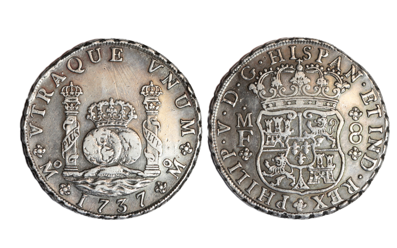 Felipe V 8 Reales 1737 México MF MBC+