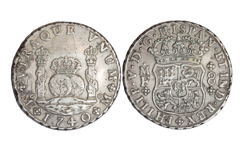 Felipe V 8 Reales 1740 México MF MBC
