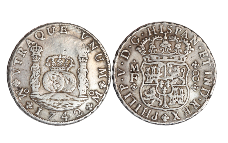 Felipe V 8 Reales 1742 México MF MBC