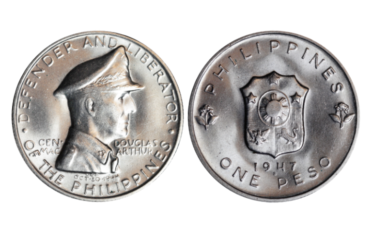 Filipinas 1 Peso 1947 S Liberación de Filipinas de los Japoneses por el General Douglas MacArthur EBC+