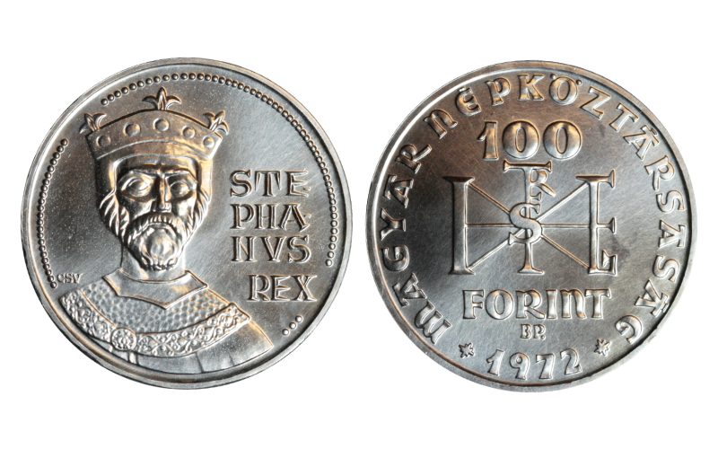 Hungría 100 Forint 1972 Milenario Nacimiento Rey San Esteban SC