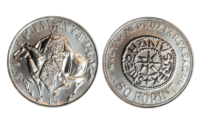 Hungría 50 Forint 1972 Milenario Nacimiento Rey San Esteban SC