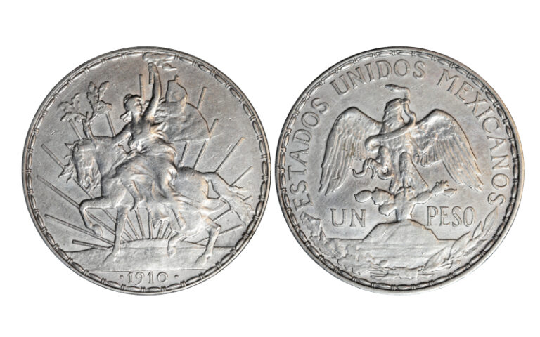México 1 Peso 1910 Centenario del Grito de Independencia