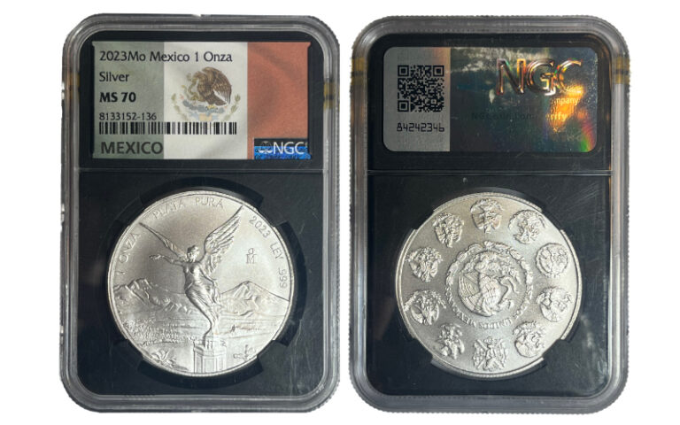 México 1oz Plata 999 2023 Libertad NGC MS70