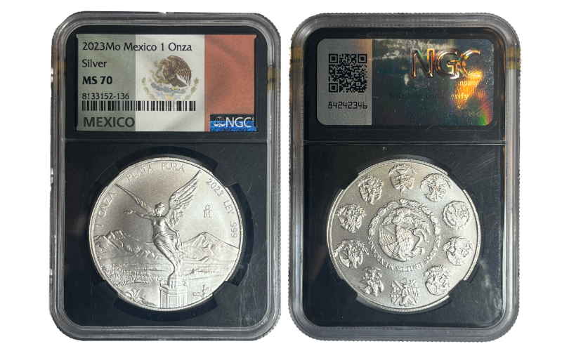 México 1oz Plata 999 2023 Libertad NGC MS70
