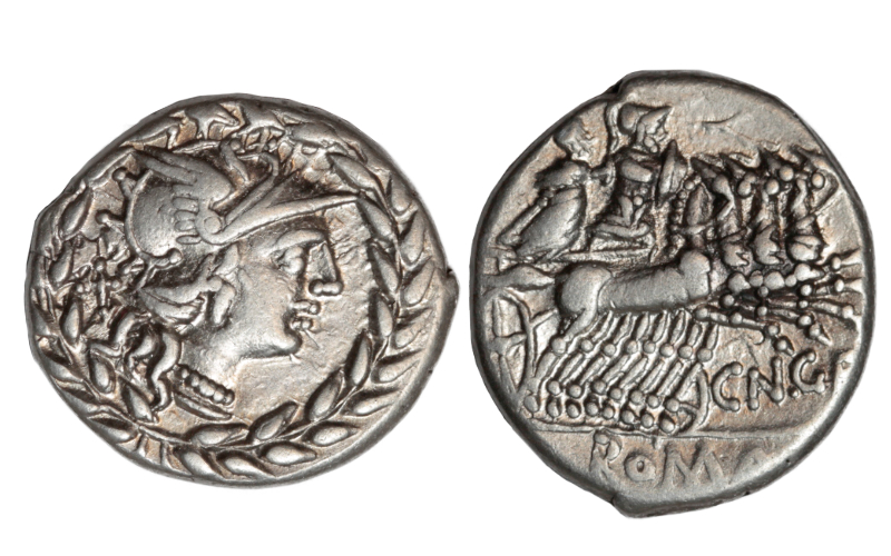 Gneus Gellius Denario 138 a.C. Roma EBC-