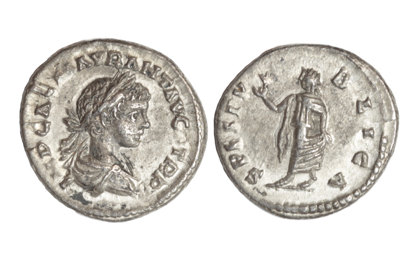 Caracalla Denario 199 d.C. Roma EBC-