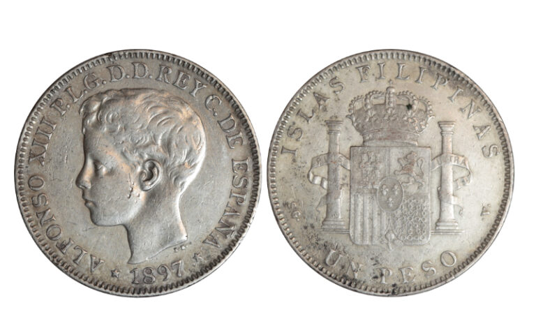 Alfonso XIII 1 Peso 1897 Filipinas SGV MBC