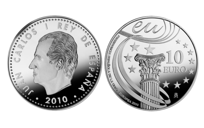 España 10 Euros 2010 Presidencia Europea de la Unión Europea PROOF