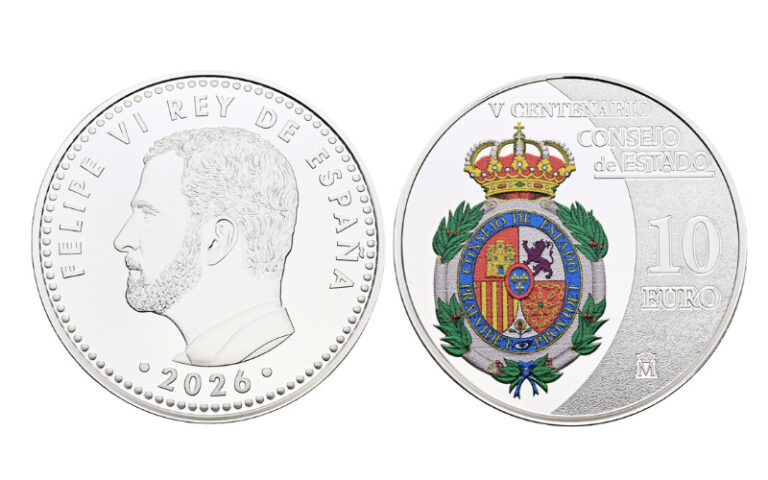 España 10 Euros 2026 V Centenario Consejo de Estado PROOF