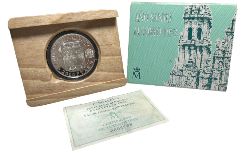 España 2.000 Pesetas 1993 Peregrinos Alemanes PROOF