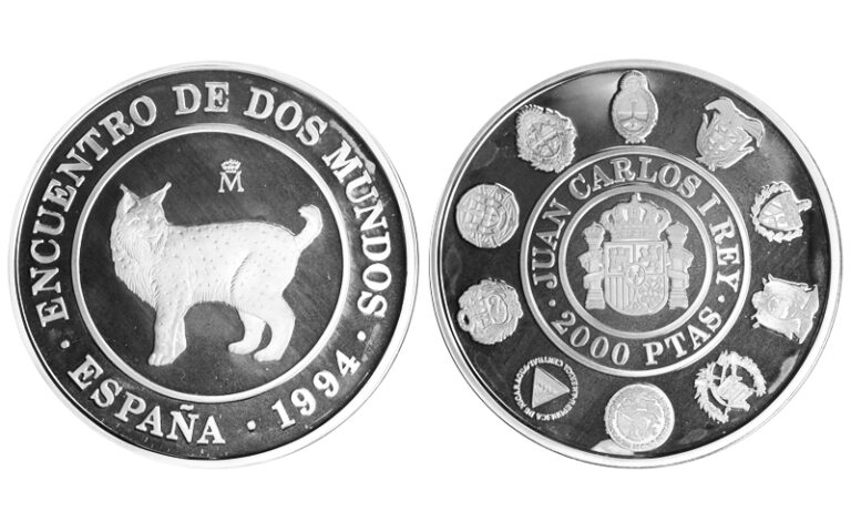 España 2000 Pesetas 1994 Serie II Iberoamericana - Lince Ibérico PROOF