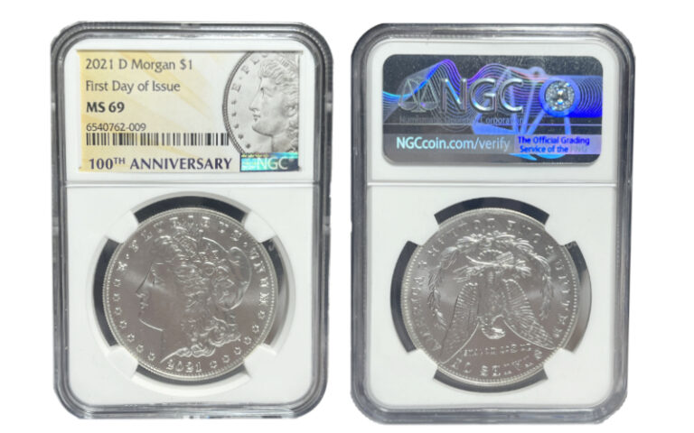 Estados Unidos 1 Dólar 2021 Morgan 100 Aniversario SC Encapsulada NGC MS69