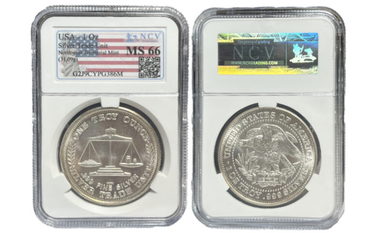 Estados Unidos 1oz Troy 999 Balanza SC Certificada NCV MS66