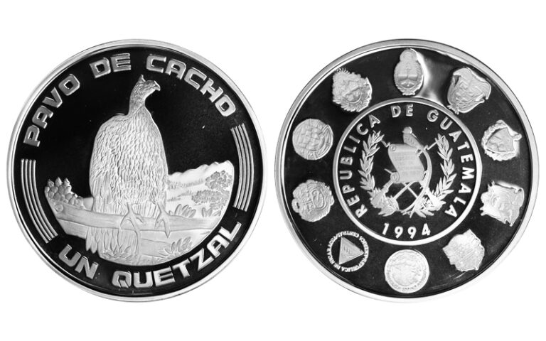 Guatemala 1 Quetzal 1994 Pavo de Cacho PROOF