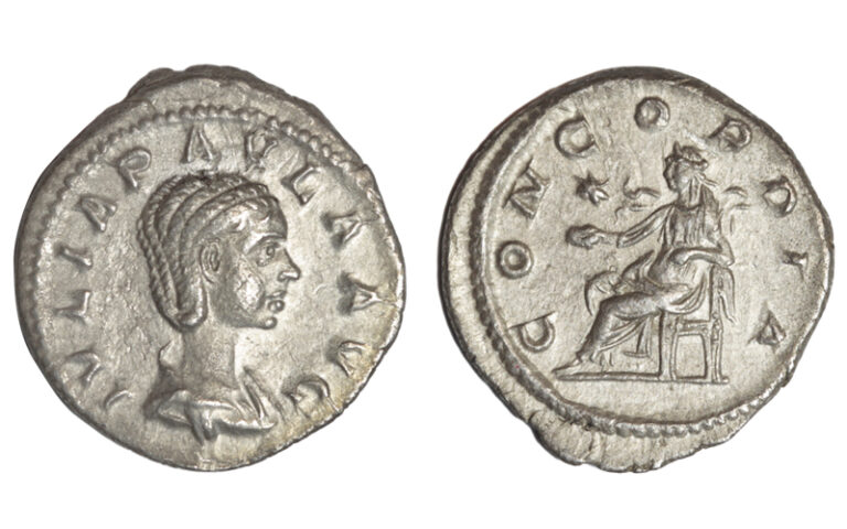 Julia Paula Denario 219-220 d.C. Roma EBC-