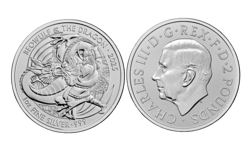 Gran Bretaña 2 Libras 2025 Serie Mitos y Leyendas - Beowulf y el Dragón SC Certificada NCV MS67