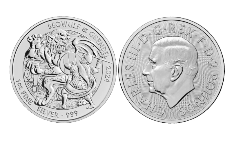 Gran Bretaña 2 Libras 2024 Serie Mitos y Leyendas - Beowulf y Grendel SC Certificada NCV MS69