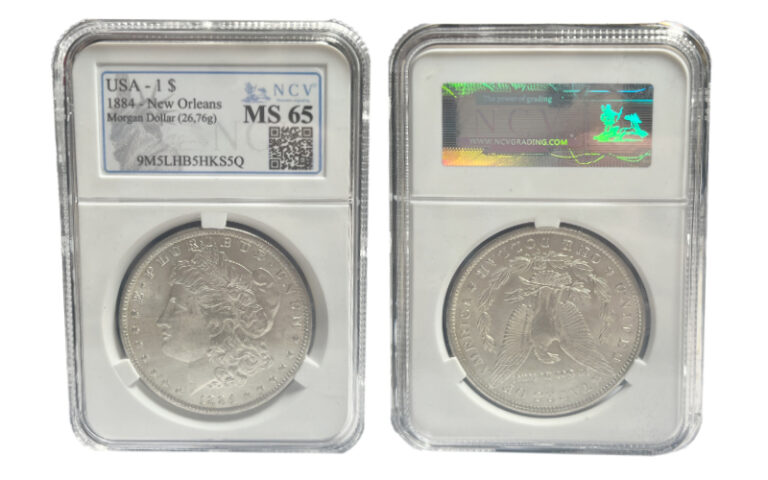 Estados Unidos 1 Dólar 1884 Morgan O SC Certificada NCV MS65