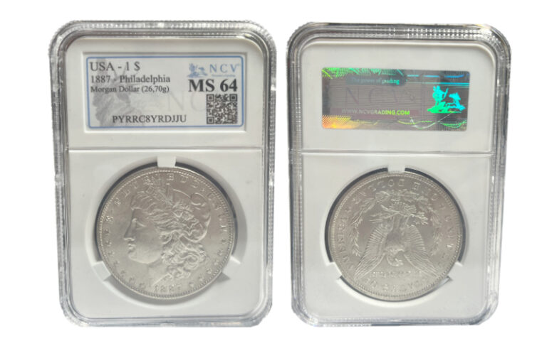 Estados Unidos 1 Dólar 1887 Morgan P SC Certificada NCV MS64