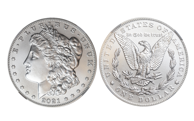 Estados Unidos 1 Dólar 2021 Morgan 100 Aniversario SC Encapsulada NGC MS69