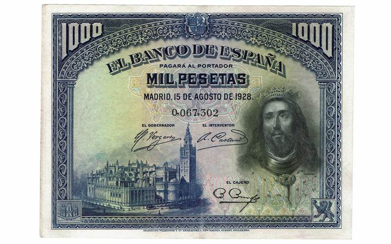 1.000 Pesetas 15 Agosto 1928 San Fernando EBC-