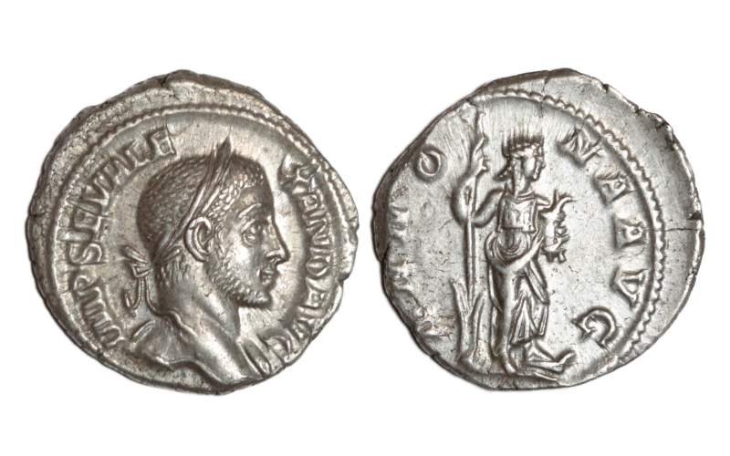 Alejandro Severo Denario 228-231 d.C Roma EBC-