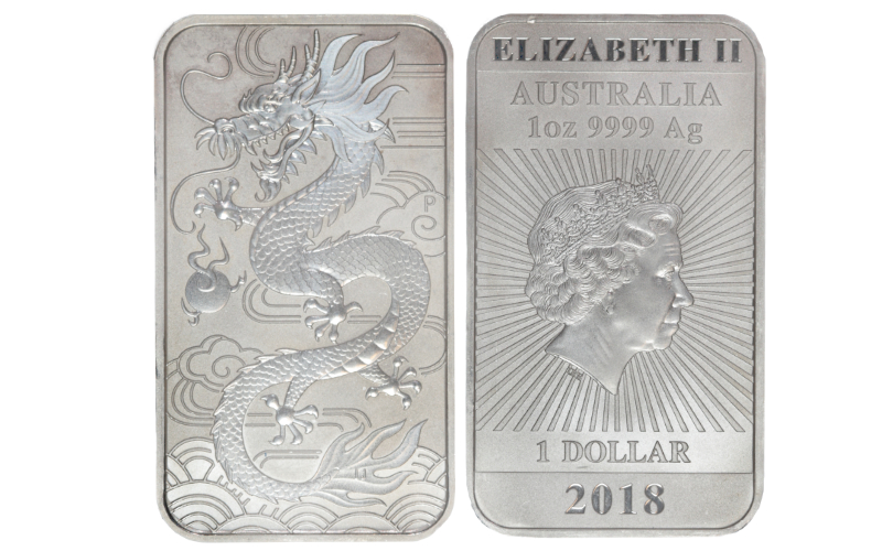 Australia 1 Dólar (1oz 9999) 2018 Dragón PROOF