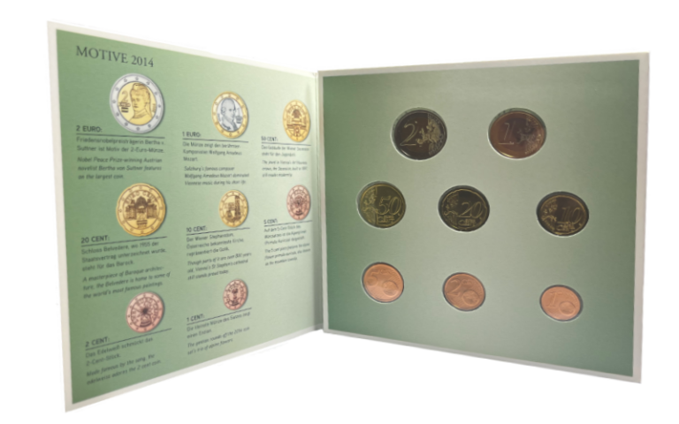 Austria Serie Euros Oficial 2014 BU