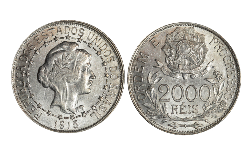 Brasil 2000 Reis 1913 MBC+