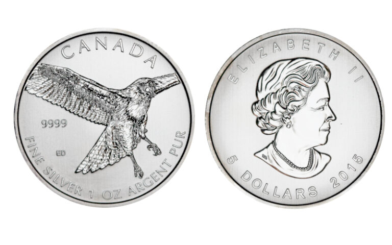 Canadá 5 Dólares 2015 Halcón de Cola Roja PROOF
