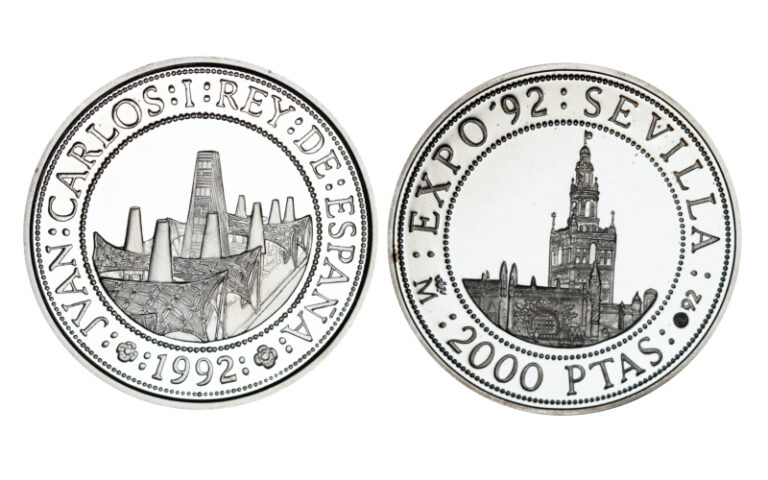 España 2.000 Pesetas 1992 Expo Sevilla La Giralda PROOF