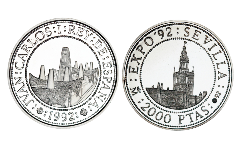 España 2.000 Pesetas 1992 Expo Sevilla La Giralda PROOF