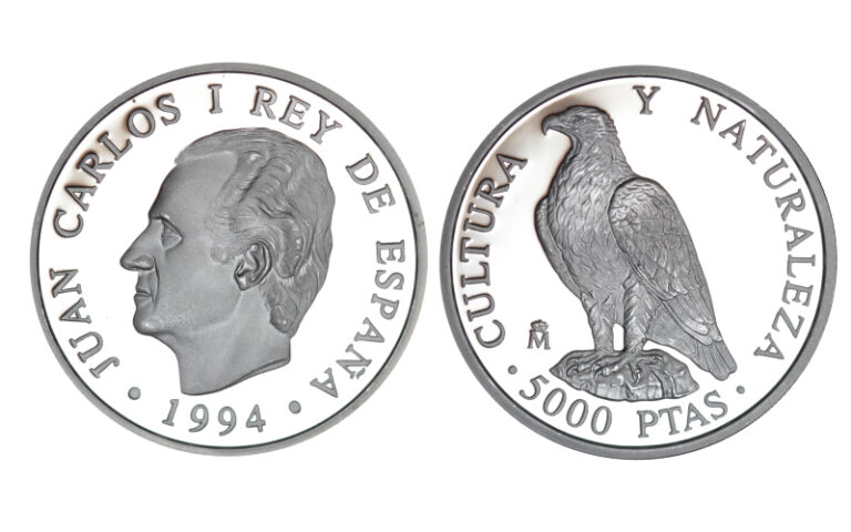 España 5.000 Pesetas 1994 Águila Imperial 1ª Serie Cultura y Naturaleza PROOF