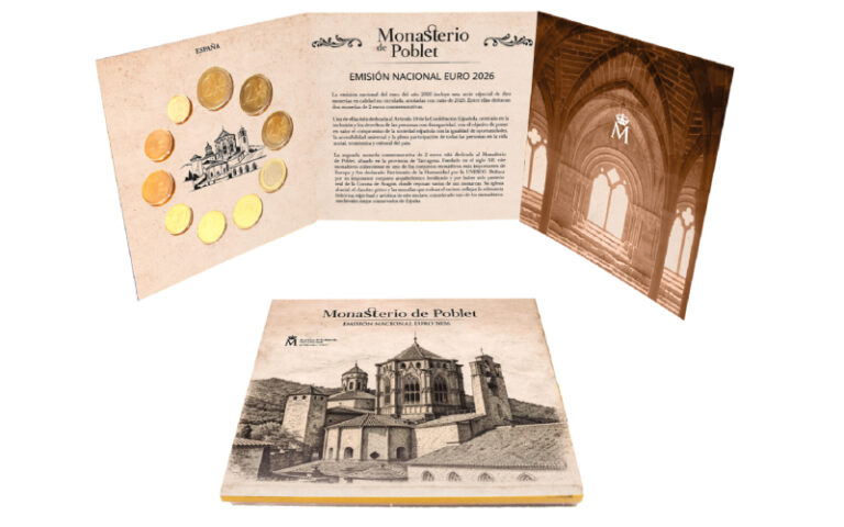 España Cartera Oficial Serie Euros 2026 Monasterio de Poblet BU