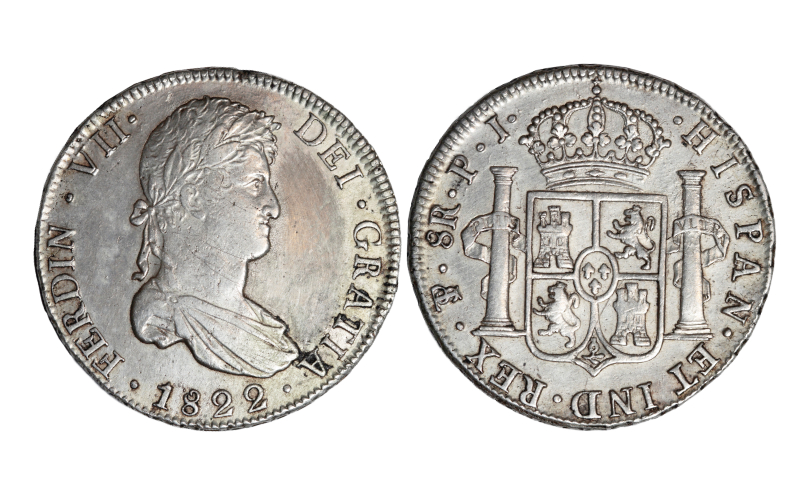 Fernando VII 8 Reales 1822 Potosí PJ MBC-EBC