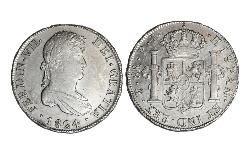 Fernando VII 8 Reales 1824 Potosí PJ MBC+/ EBC
