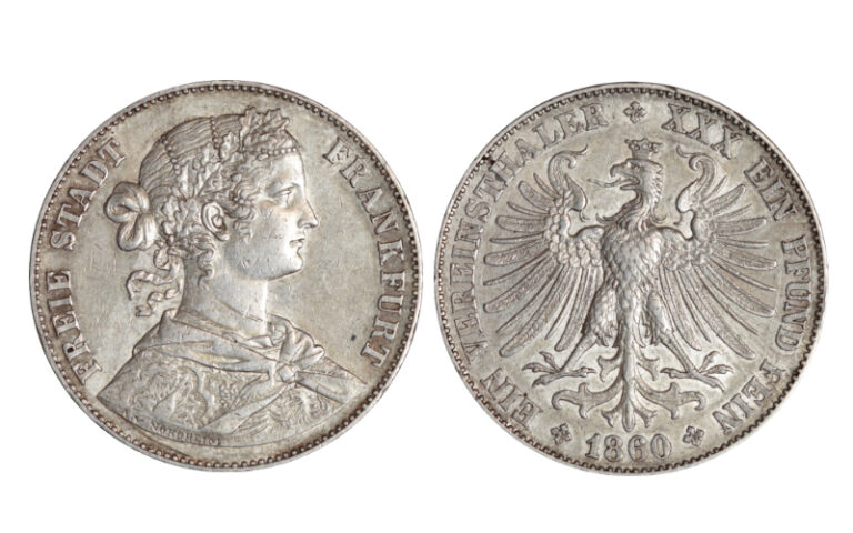Alemania/ Frankfurt 1 Vereinsthaler 1860 EBC-