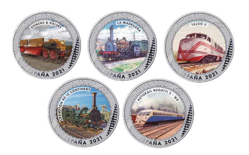 España 1,5 Euros 2021 Historia del Ferrocarril 1ª Entrega SC