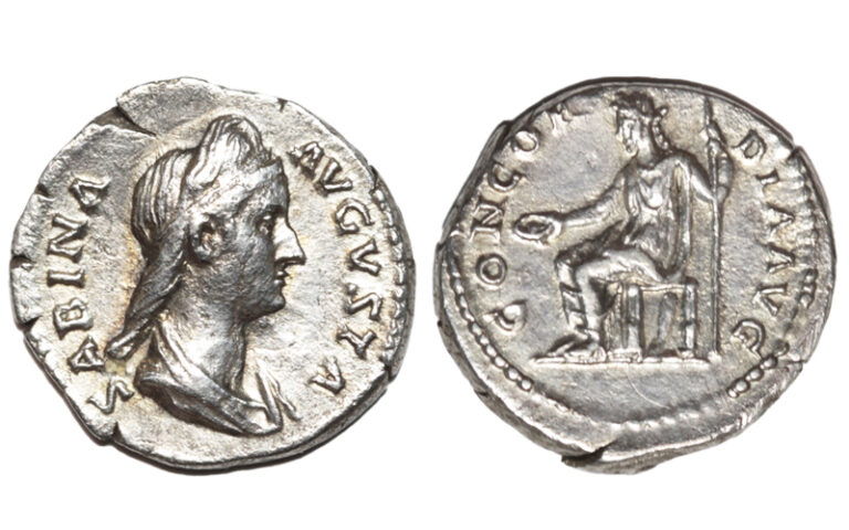 Sabina Denario 133-135 d.C. Roma MBC+