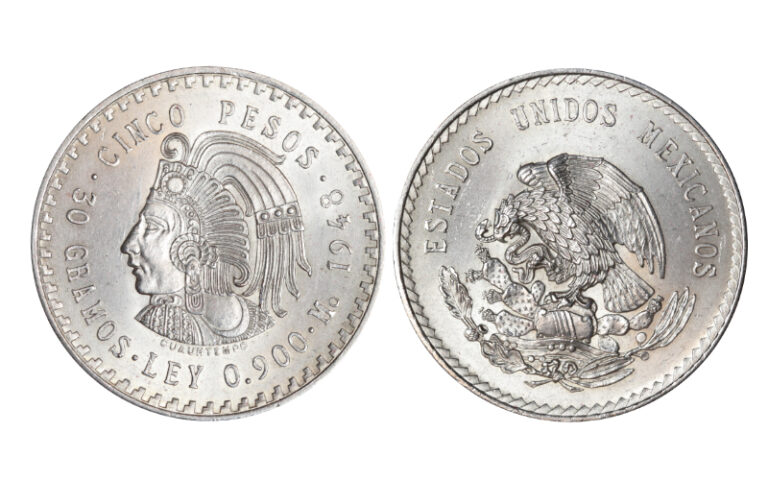 México 5 Pesos 1948 EBC