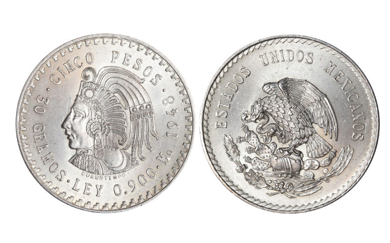México 5 Pesos 1948 EBC