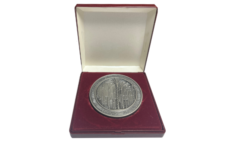 Medalla Plata Declaración Patrimonio de la Humanidad de la Lonja de Valencia 5 de diciembre de 1996 SC