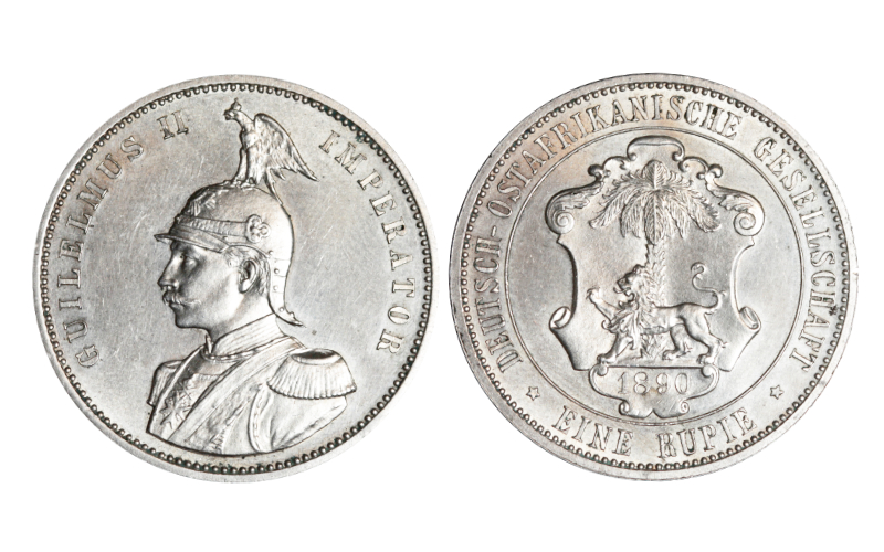 Estados Alemanes del África del Este Guillermo II 1 Rupia 1890 SC-