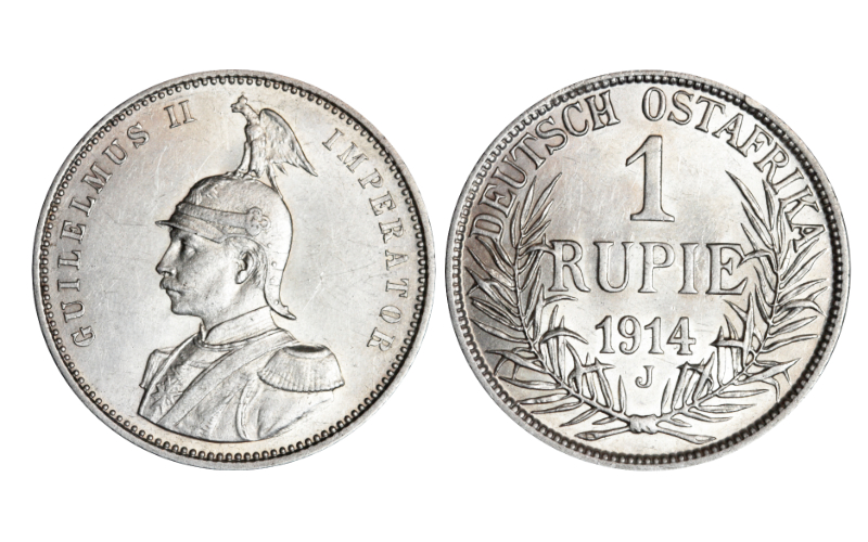 Estados Alemanes del África del Este Guillermo II 1 Rupia 1914 EBC-
