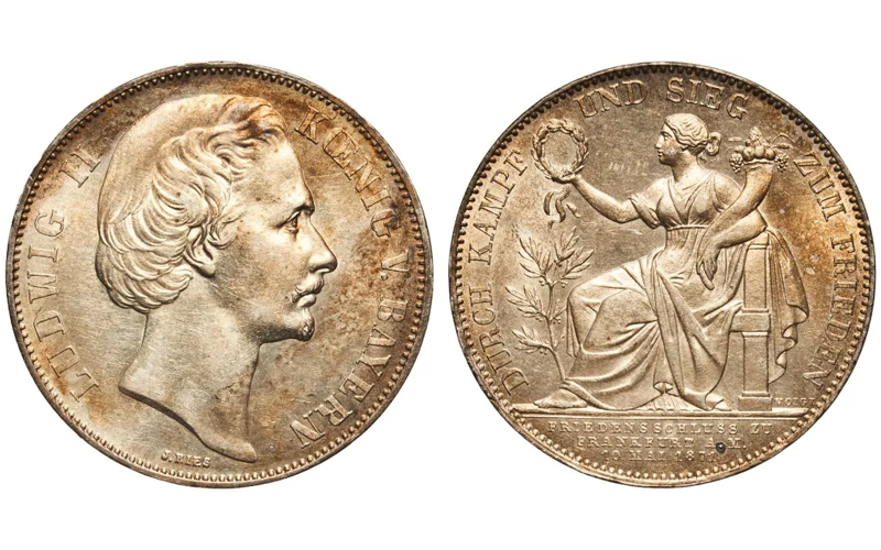 Alemania Baviera Luis II 1 Vereinsthaler 1871 SC-FDC
