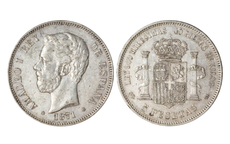 Amadeo I (1871-73) 5 Pesetas 1871*18-71 SDM MBC-EBC