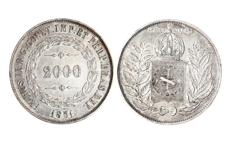 Brasil Pedro II 2.000 Reis 1851 EBC-